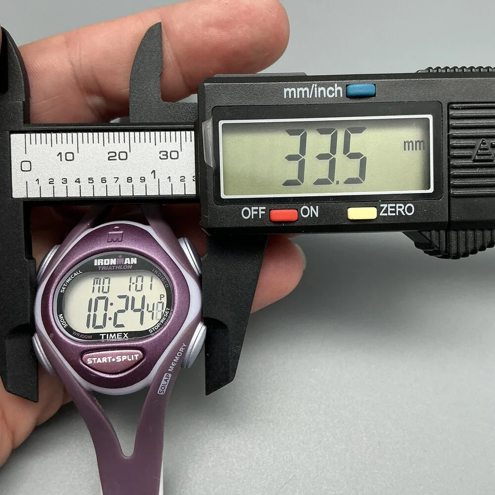 Timex Ironman Triathlon Women Watch 34mm Gray Digital Purple Indiglo New Battery